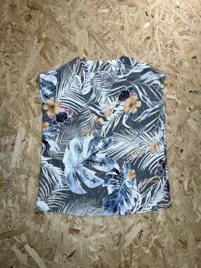 Love Encounter Los Angeles Tropical Floral V-Neck Sleeveless Top Womens Large